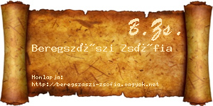 Beregszászi Zsófia névjegykártya