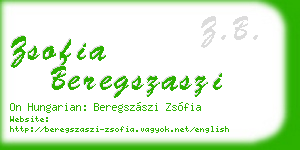 zsofia beregszaszi business card